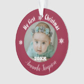 Mon premier ornement encadré de flocon de neige de (devant)