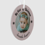 Mon premier ornement encadré de flocon de neige de (devant)