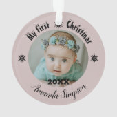 Mon premier ornement encadré de flocon de neige de (dos)