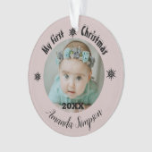 Mon premier ornement encadré de flocon de neige de (devant)