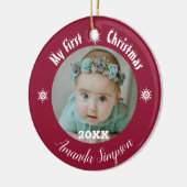 Mon premier ornement encadré de flocon de neige de (Gauche)