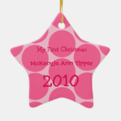 Mon premier ornement photo avec points roses brill (Dos)