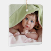 Mon premier ornement photo avec points roses brill (Droite)