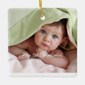 Mon premier ornement photo avec points roses brill (Devant)