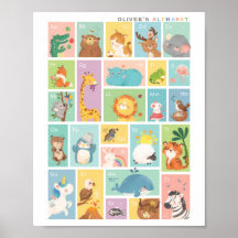 Mon premier poster alphabet ABC des animaux