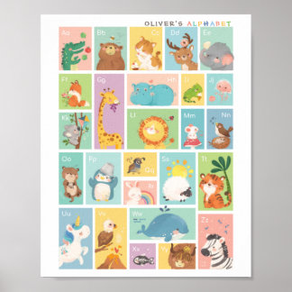 Mon premier poster alphabet ABC des animaux