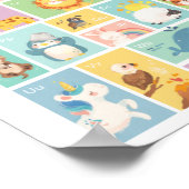 Mon premier poster d'alphabet ABC avec des animaux (Coin)