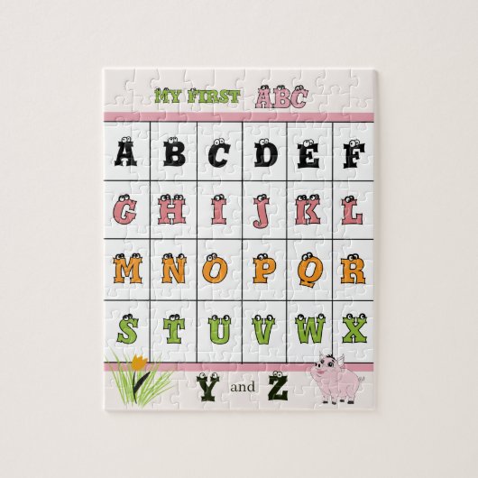 Mon Premier Puzzle ABC en forme de Cochon (Vertical)