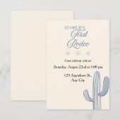 Mon Premier Rodéo Invitation pour le Premier Anniv (Devant / Derrière)