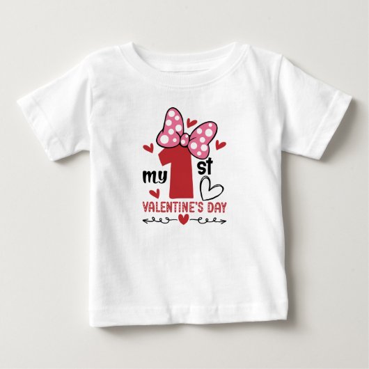 Mon premier t-shirt bébé pour la Saint-Valentin (Devant)
