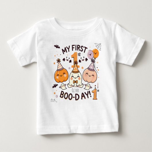 Mon premier t-shirt Boo-Day Baby 1er anniversaire (Devant)