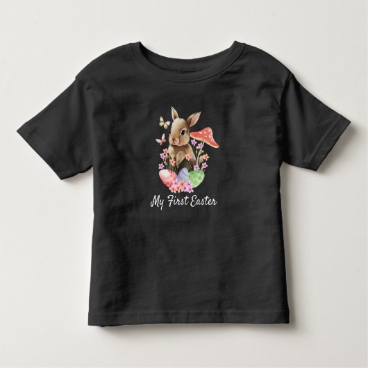 Mon premier T-shirt Couleur de Pâques Bunny Toddle (Devant)