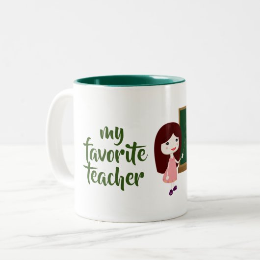 ***MON PROFESSEUR PRÉFÉRÉ*** MUG DE CAFÉ À Deux TO (Devant gauche)