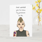 Mon Pronoun est Lui | Faire-part genre (Fleur jaune)