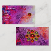 MON RED RUBY, AGATE, heldere fuchsia violet grijs Visitekaartje (Voorkant / Achterkant)