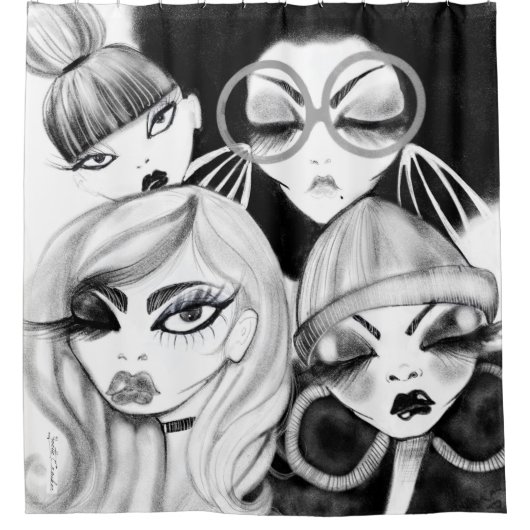 Mon rideau en douche de gardien de soeurs (Devant)