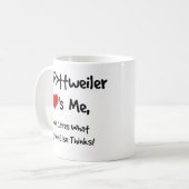 Mon rottweiler m'aime - tasse de café de (Devant gauche)