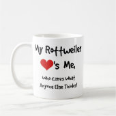 Mon rottweiler m'aime - tasse de café de (Gauche)