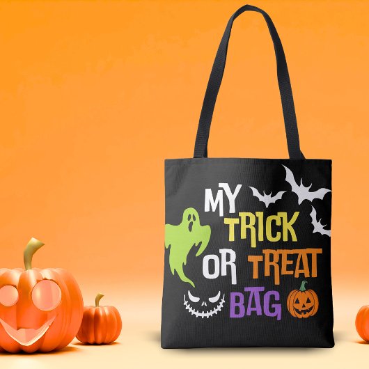 Mon sac à coller ou à traiter Halloween Éffrayant 
