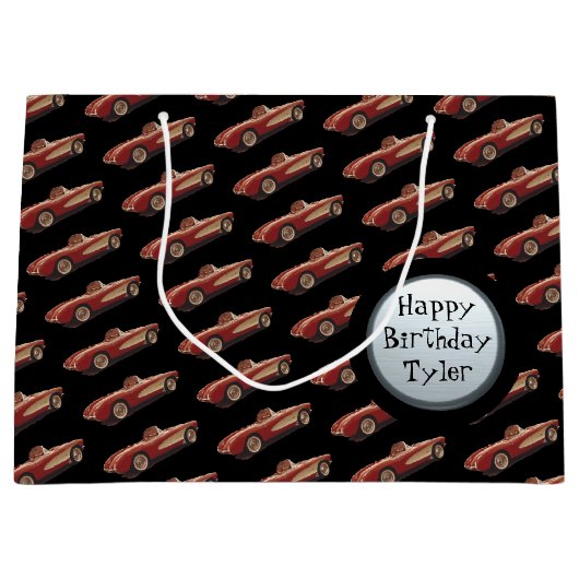 Mon sac cadeau Corvette rouge (Devant)