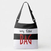 Mon sac Fav ou votre Motif textuel Noir Rouge (Devant)