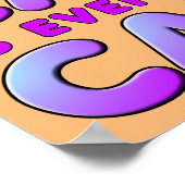 Mon Saveur Préférée De Gâteau Symbole Poster Drôle (Coin)