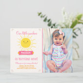 Mon soleil Petite invitation à l'anniversaire du s (Debout devant)