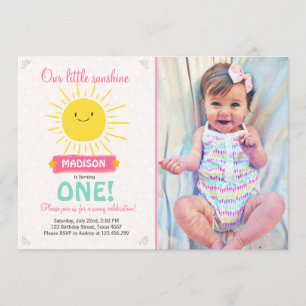 Mon soleil Petite invitation d'anniversaire soleil