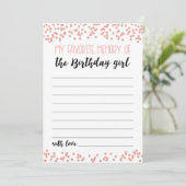 Mon souvenir favori de la carte de jeu fille anniv (Debout devant)