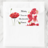 Mon Sticker Rectangulaire Fleur Favori (Sac)