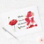 Mon Sticker Rectangulaire Fleur Favori (Enveloppe)