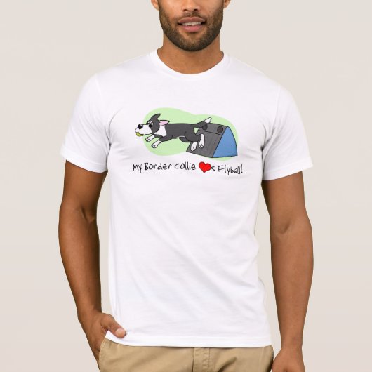 Mon T-shirt de Flyball d'amours de border collie (Devant)