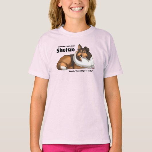 Mon T-shirt Lucky Sheltie (Devant)