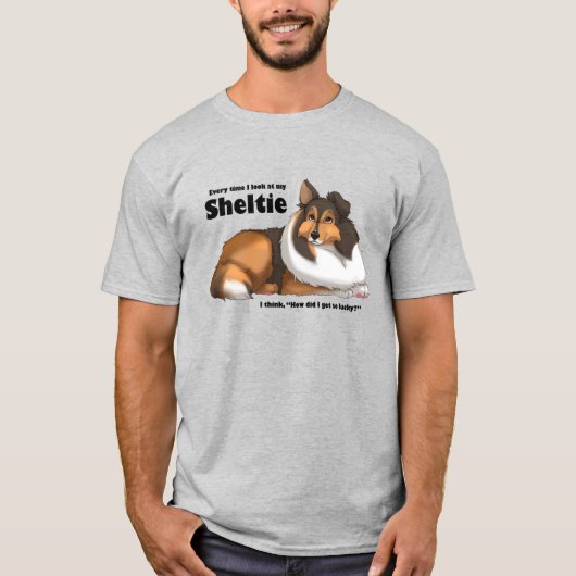 Mon T-shirt Lucky Sheltie (Devant)