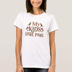 Mon T-Shirt pour Amoureux d'Animaux Mes Enfants On