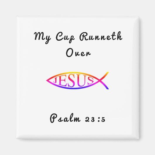 Mon tour de coupe sur Psaume 23:5 Magnet imprimé (Devant)