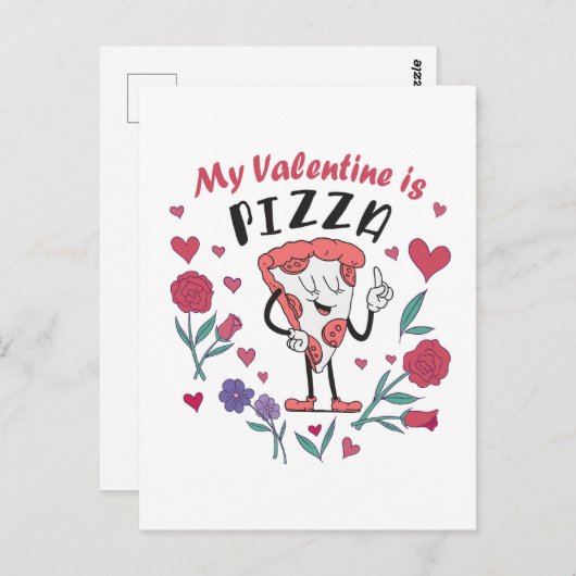 Mon Valentin est une invitation à la pizza (Devant / Derrière)