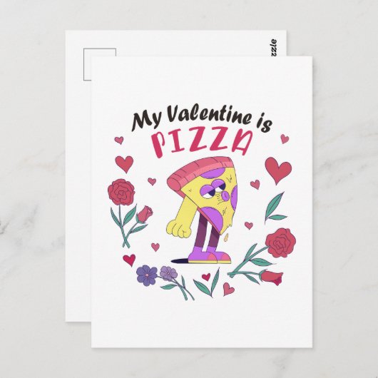 Mon Valentin est une invitation à la pizza (Devant / Derrière)