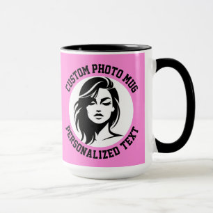 Mon visage sur un grand mug personnalisé Combo ros
