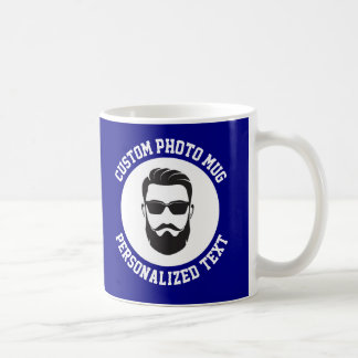 Mon visage sur un mug personnalisé BLEU NAVY