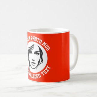 Mon visage sur un mug personnalisé BRIGHT RED