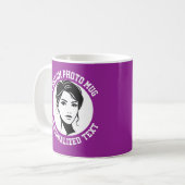 Mon visage sur un mug personnalisé PLUM POURPRE (Devant gauche)