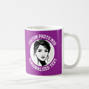 Mon visage sur un mug personnalisé PLUM POURPRE