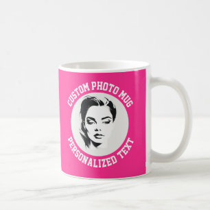 Mon visage sur un mug personnalisé ROSE FRAISE