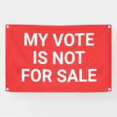 Mon vote n'est pas à vendre Bannière (Horizontal)