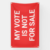 Mon vote n'est pas à vendre Bannière (Verticale)