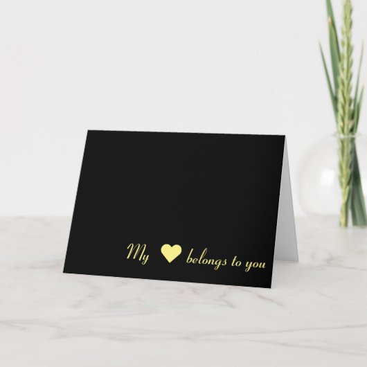 Mon ♥ vous appartient, carte (Devant)