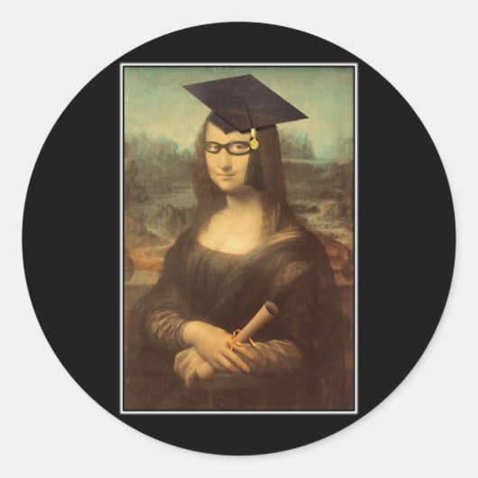 Mona Afstuderen Ronde Sticker (Voorkant)
