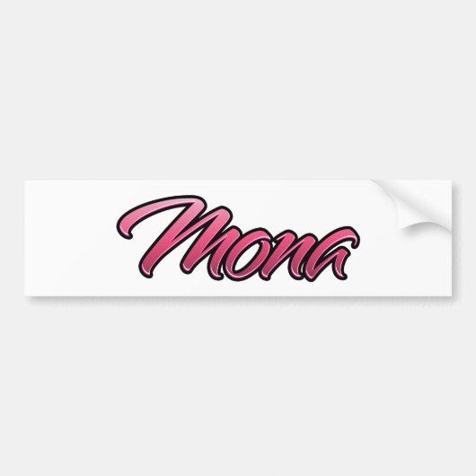 Mona autocollant rose délavé Sticker (Devant)