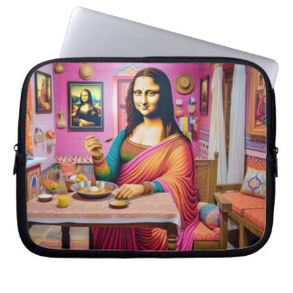 Mona die Indische voedingsmiddelen eet Laptop Sleeve